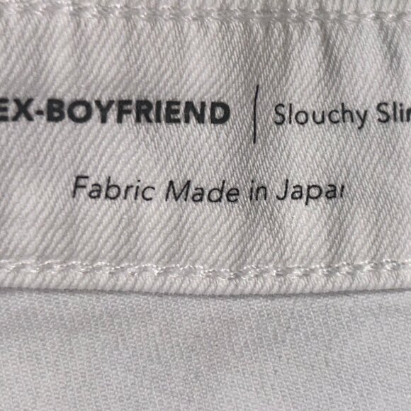 NWT Adriano Goldschmied Ex-Boyfriend Slouchy Slim Jeans Size 27 White Distressed - Picture 13 of 16